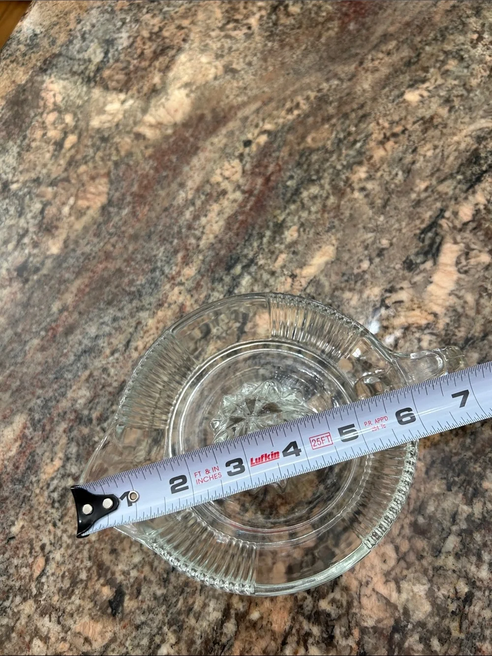 Vintage Clear Glass Handheld Citrus Juicer - Classic Reamer